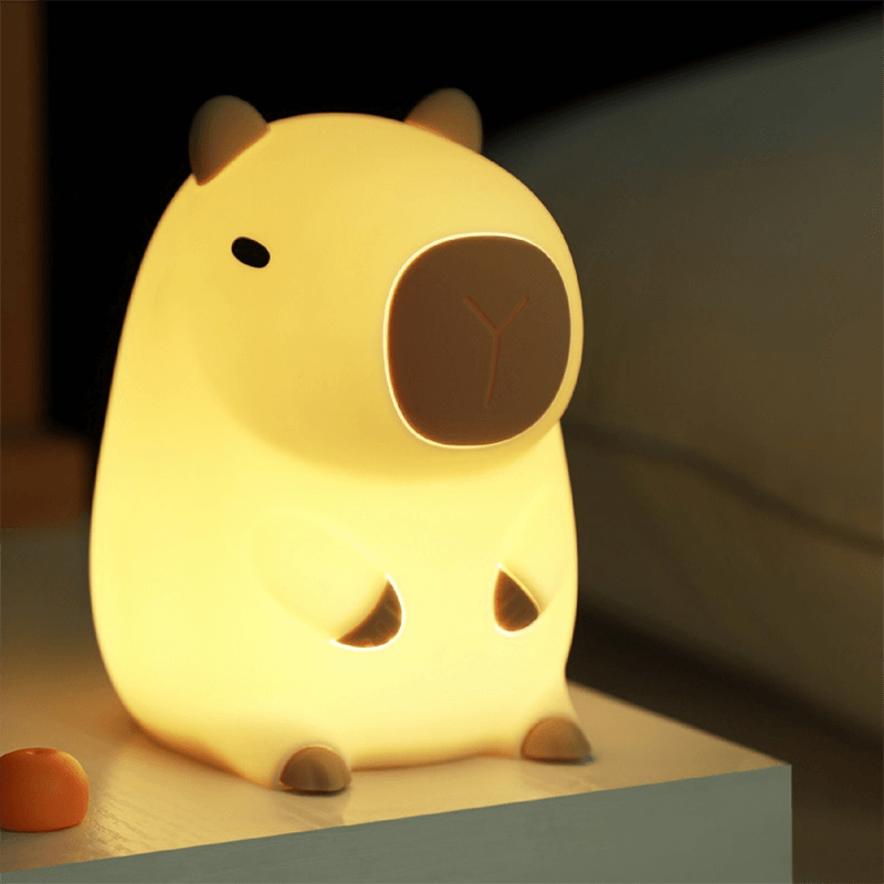 MeWaii® Capybara with Keychain Bundle Squishy Night Light - Perfect Gift