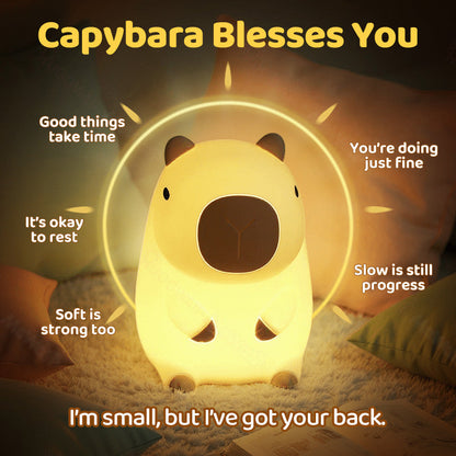 MeWaii® Capybara with Keychain Bundle Squishy Night Light - Perfect Gift