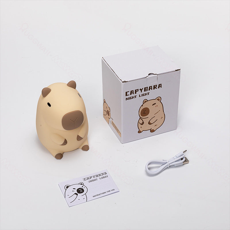 MeWaii® Capybara with Keychain Bundle Squishy Night Light - Perfect Gift