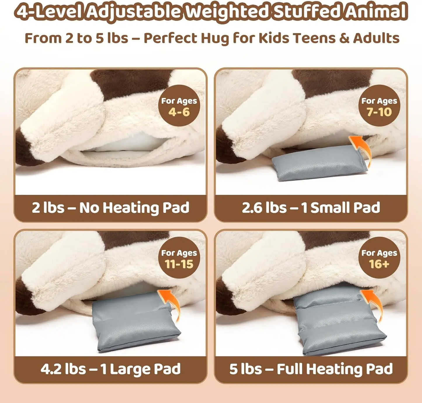 MeWaii® Pasture Cow Weighted Stuffed Animal