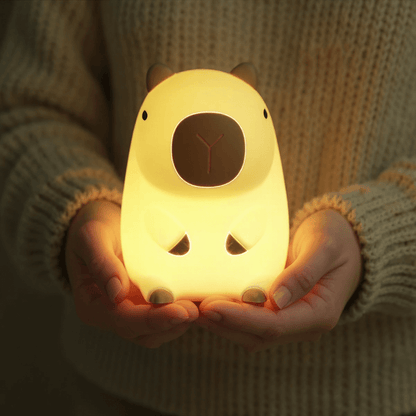 MeWaii® Capybara with Keychain Bundle Squishy Night Light - Perfect Gift